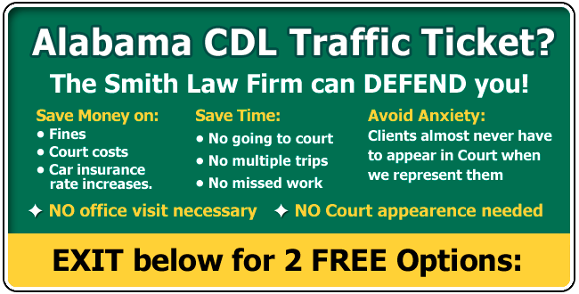 Alabama CDL traffic - speeding ticket lawyer - Alabama Commercial Drivers License Attorney Reggie Smith